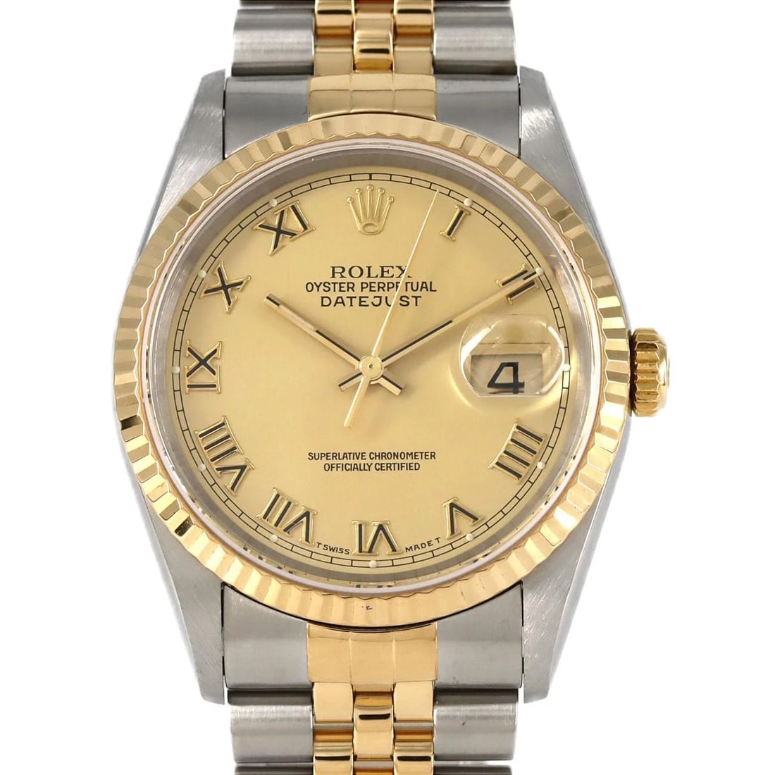 ROLEX DATEJUST SSXYG WATCH: Rolex Datejust SSxYG Watch Brand: ROLEX Type: Wrist watch Material: Case: Stainless steel x yellow gold Bracelet: Stainless steel x yellow gold Color: Dial color: Gold/Roman Size: Case