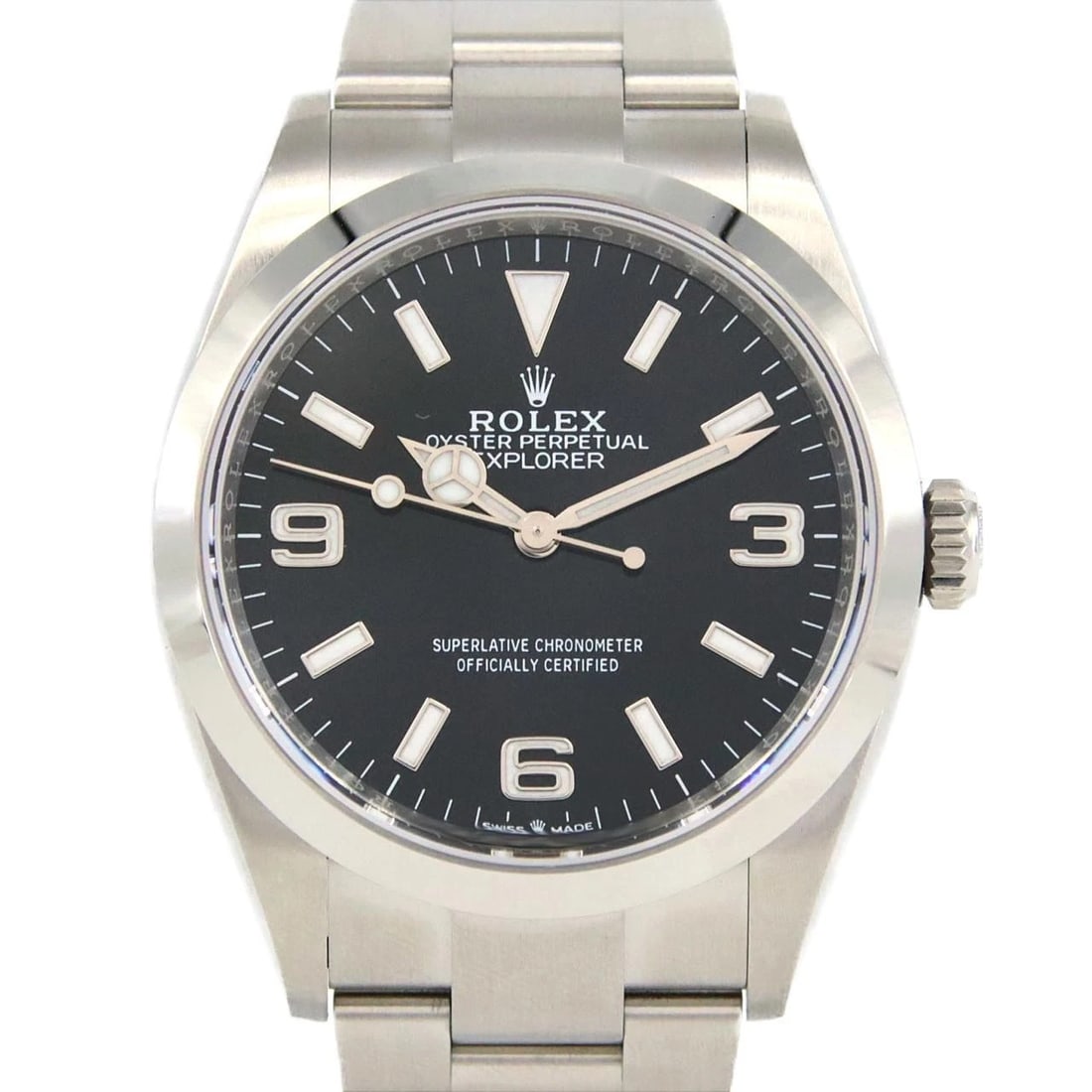 ROLEX EXPLORER STAINLESS STEEL WATCH: Rolex Explorer Stainless Steel Watch Brand: ROLEX Type: Wrist watch Material: Case: Stainless Steel Breath: Stainless Steel Color: Dial color: Black/3.6.9 Size: Case diameter: Approx. 36 mm