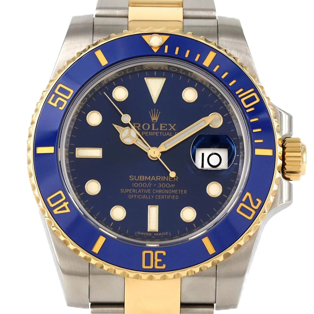 ROLEX SUBMARINER SSXYG WATCH: Rolex Submariner SSxYG Watch Brand: ROLEX Type: Wrist watch Material: Case: Stainless steel x yellow gold Bracelet: Stainless steel x yellow gold Color: Dial color: Blue Size: Case diameter: