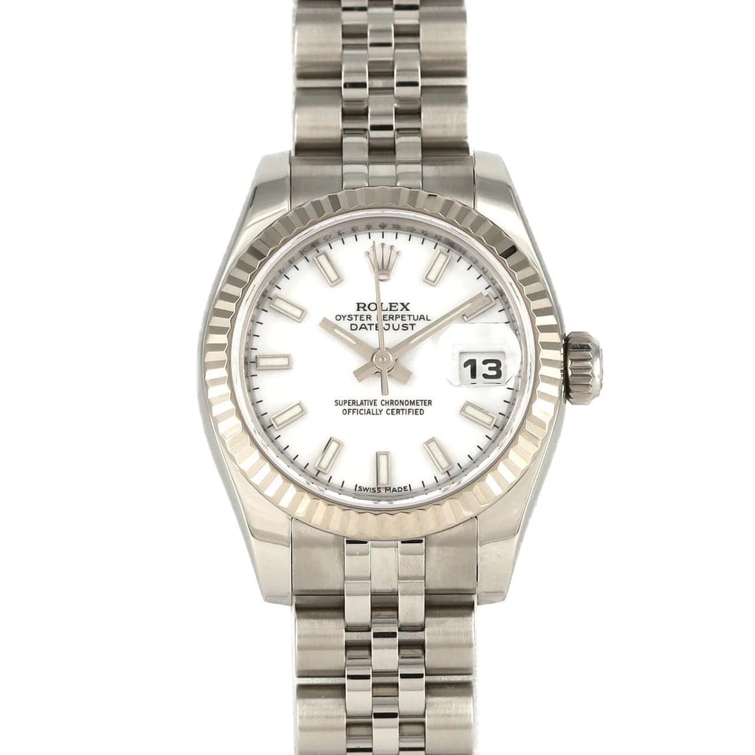 ROLEX DATEJUST SSXWG WATCH: ROLEX Datejust SSxWG Watch Brand: ROLEX Type: Wristwatch Material: Case: SST x White Gold Bracelet: SST Color: Dial Colors: White Size: Case diameter: 26mm Max Wrist size: 17.5cm Accessories: