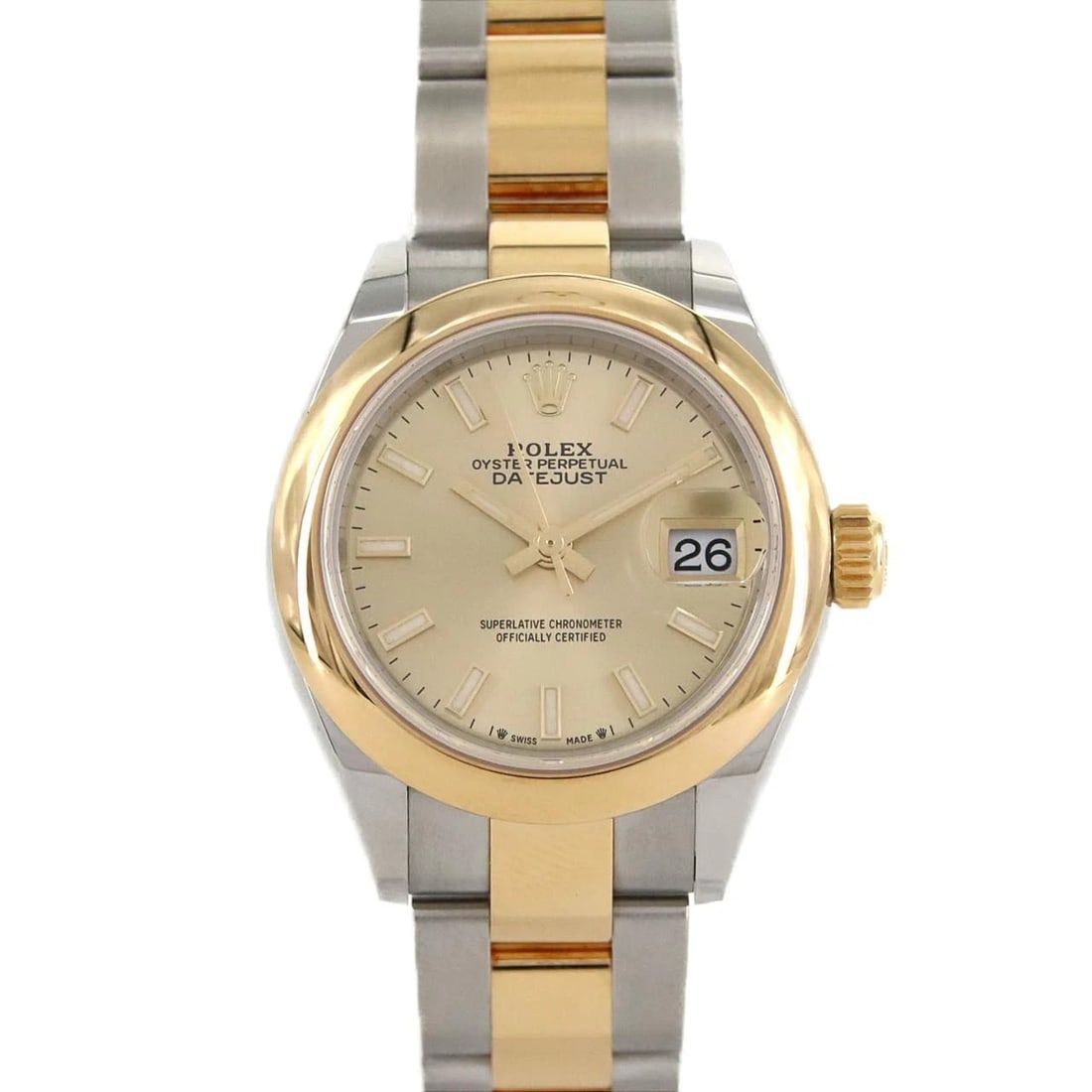ROLEX DATEJUST SSXYG WATCH: ROLEX Datejust SSxYG Watch Brand: ROLEX Type: Wristwatch Material: Case: SST x Yellow Gold Bracelet: SST x Yellow Gold Color: Dial Colors: Gold Roman Size: Case diameter: 28mm Max Wrist size: