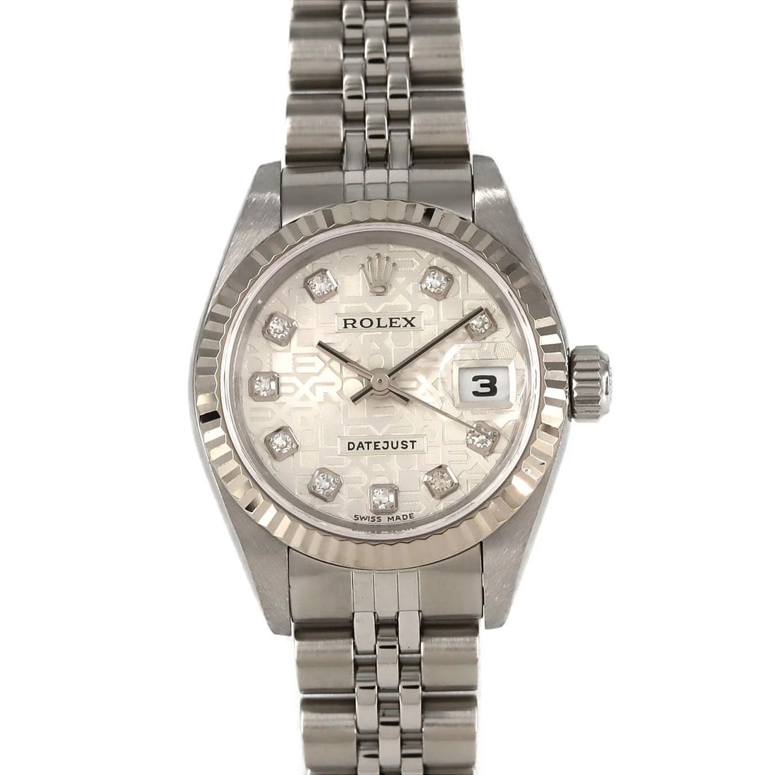 ROLEX DATEJUST SSXWG WATCH: ROLEX Datejust SSxWG Watch Brand: ROLEX Type: Wristwatch Material: Case: SST x White Gold Bracelet: SST Color: Dial Colors: Silver computer Diamond Size: Case diameter: 26mm Max Wrist size: 16cm