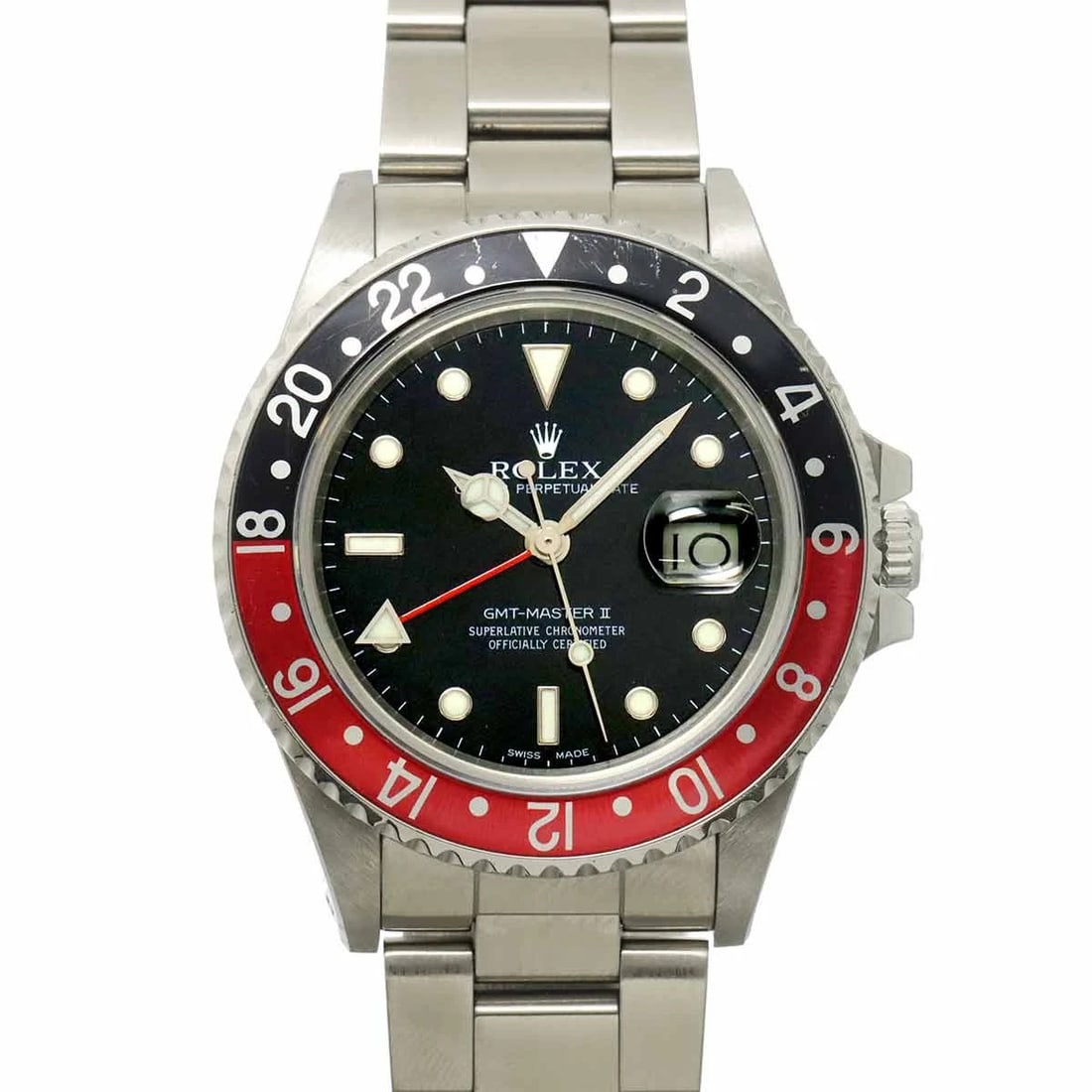 ROLEX GMT MASTE BLACK WATCH: ROLEX GMT Maste Black Watch Brand: ROLEX Type: Wristwatch Material: Stainless steel Color: Black Dial Size: Case Size Length 47mm(included lag) Width 40mm(not included crown) Depth 13mm 