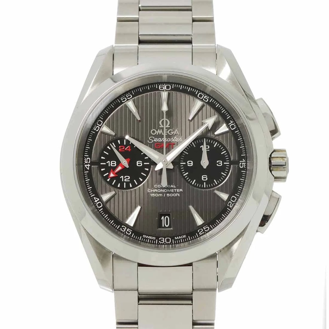 OMEGA SEAMASTER AQUA TERRA CO AXIAL CHRONOGRAPH WATCH: OMEGA Seamaster Aqua Terra Co Axial Chronograph Watch Brand: OMEGA Type: Wristwatch Material: Stainless steel Color: NONE Size: Case Size Length 51mm(included lag) Width 43mm(not included