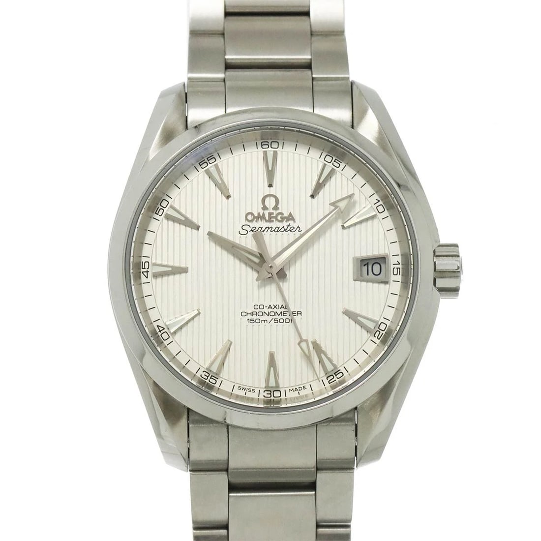 OMEGA SEAMASTER AQUA TERRA CO AXIAL SILVER DIAL WATCH (1 of 3)