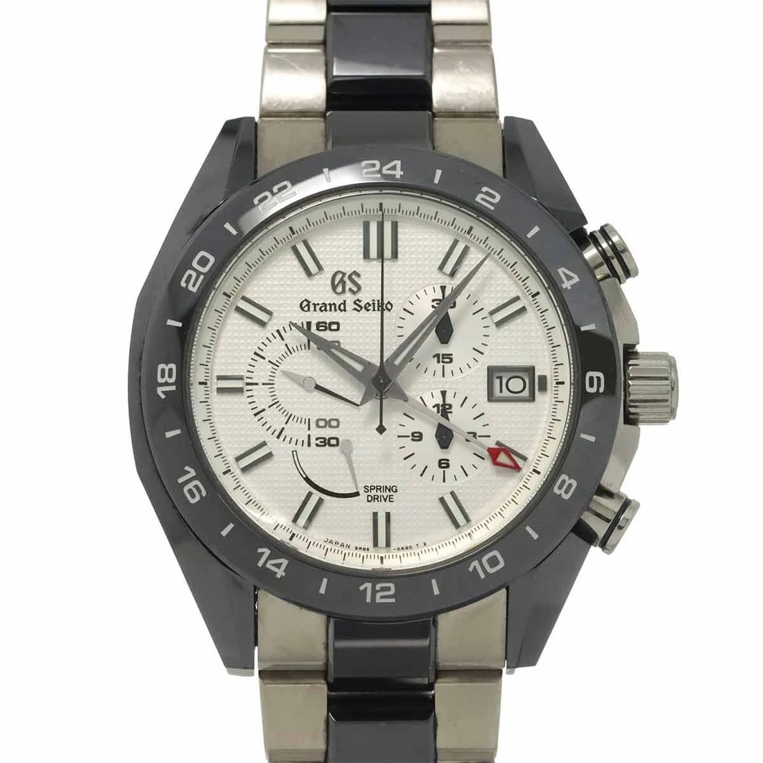 GRAND SEIKO SPRING DRIVE WHITE DIAL WATCH: Grand Seiko Spring Drive White Dial Watch Brand: Grand Seiko Type: Wristwatch Material: Ceramic,Titanium Color: White Dial Size: Case Size Length 52mm(included lag) Width 48mm(not included crown)