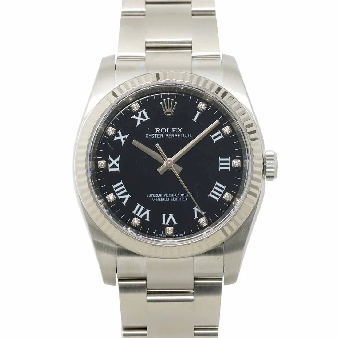 ROLEX OYSTER PERPETUAL 750WG WATCH: ROLEX Oyster Perpetual 750WG Watch Brand: ROLEX Type: Wristwatch Material: Stainless steel,750 White Gold Color: NONE Size: Case Size Length 44mm(included lag) Width 36mm(not included crown)