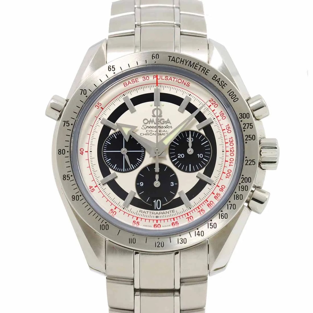 OMEGA SPEEDMASTER CHRONOGRAPH WATCH: OMEGA Speedmaster Chronograph Watch Brand: OMEGA Type: Wristwatch Material: Stainless steel Color: NONE Size: Case Size Length 50mm(included lag) Width 44mm(not included crown) Depth 15.5mm 