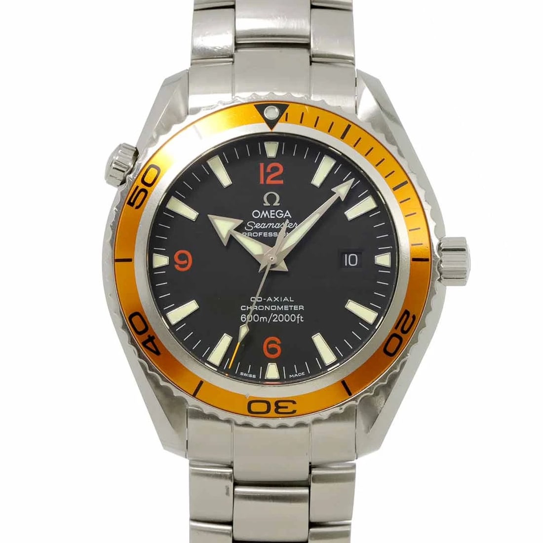 OMEGA SEAMASTER PLANET OCEAN BLACK DIAL WATCH: OMEGA Seamaster Planet Ocean Black Dial Watch Brand: OMEGA Type: Wristwatch Material: Stainless steel Color: Black Dial Size: Case Size Length 51mm(included lag) Width 45mm(not included crown)