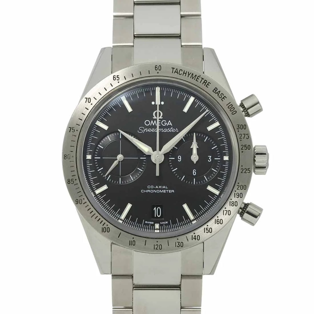 OMEGA SPEEDMASTER CHRONOGRAPH WATCH: OMEGA Speedmaster Chronograph Watch Brand: OMEGA Type: Wristwatch Material: Stainless steel Color: NONE Size: Case Size Length 50mm(included lag) Width 42mm(not included crown) Depth 16mm Accesso