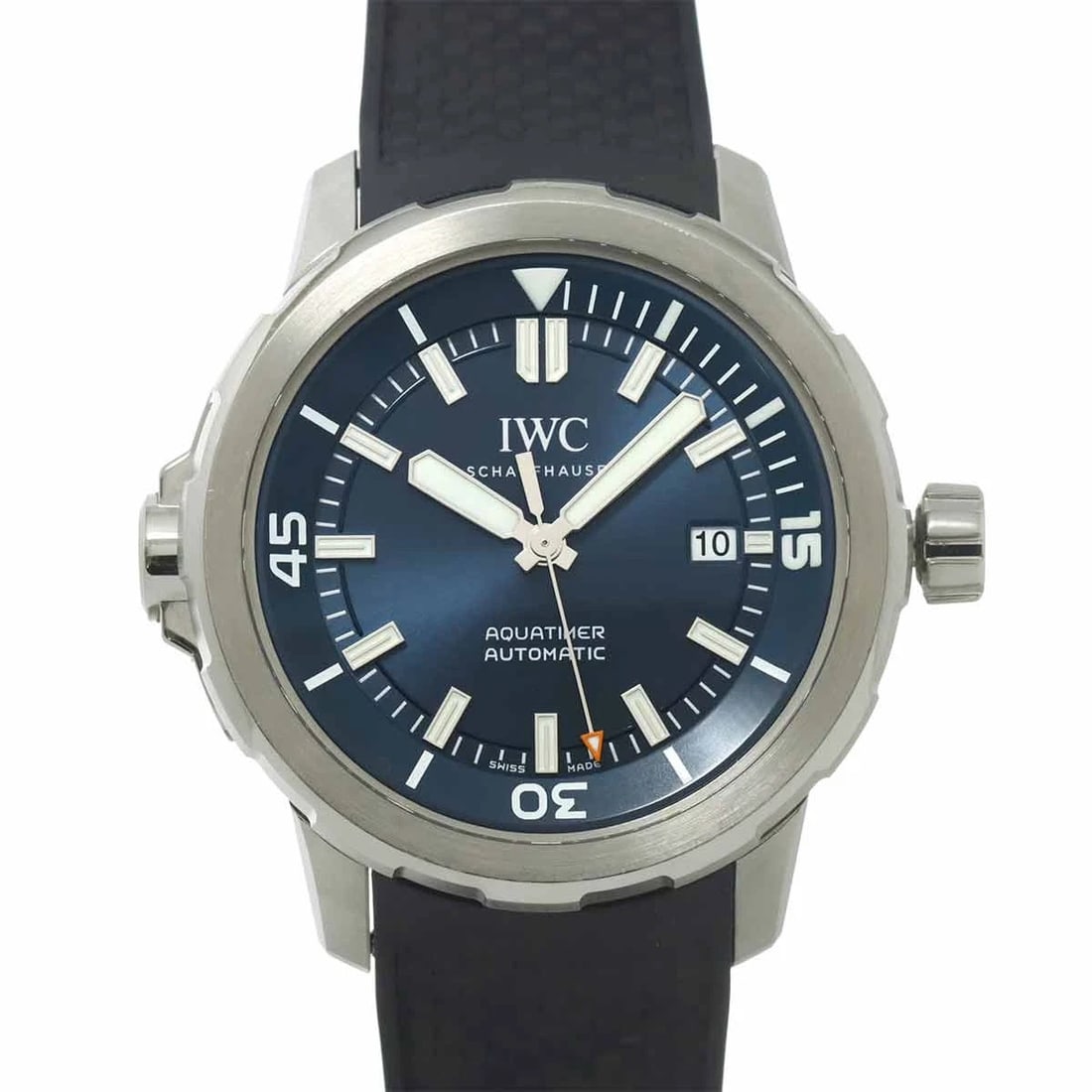 IWC AQUA TIMER BLUE DIAL WATCH: IWC Aqua Timer Blue Dial Watch Brand: IWC Type: Wristwatch Material: Stainless steel,Rubber Color: Blue Dial Size: Case Size Length 51mm(included lag) Width 44mm(not included crown) Depth 14mm Ac