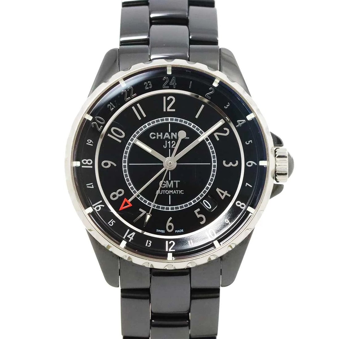 CHANEL J12 BLACK CERAMIC WATCH: CHANEL J12 Black Ceramic Watch Brand: CHANEL Type: Wristwatch Material: Ceramic,Stainless steel Color: Black Size: Case Size Length 45mm(included lag) Width 39mm(not included crown) Depth 11.5mm