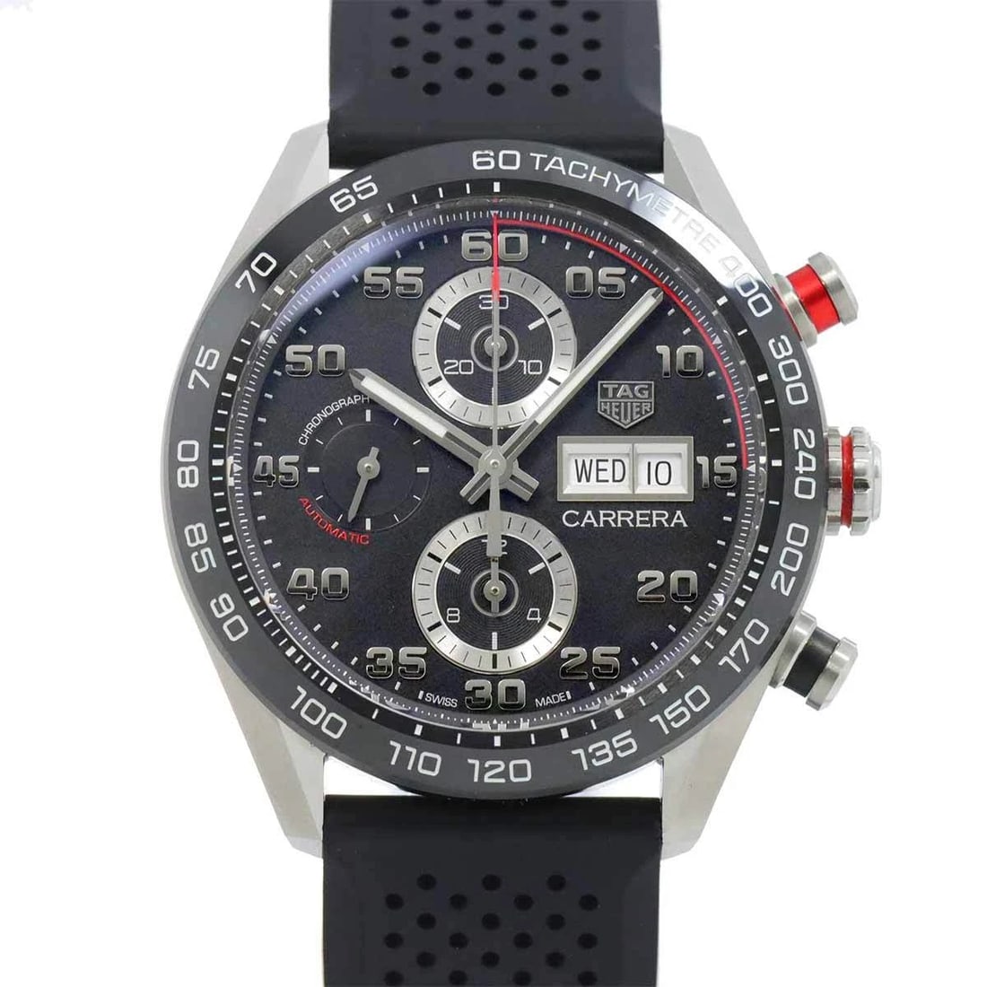 TAG HEUER CARRERA CALIBRE WATCH: TAG Heuer Carrera Calibre Watch Brand: TAG Heuer Type: Wristwatch Material: Stainless steel,Ceramic,Rubber Color: NONE Size: Case Size Length 49mm(included lag) Width 44mm(not included crown) Dept