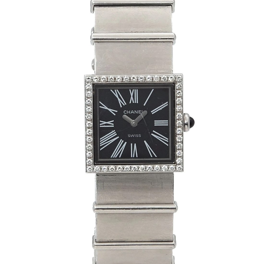 CHANEL MADEMOISELLE BLACK DIAL WATCH (1 of 4)