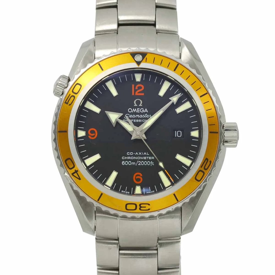OMEGA SEAMASTER PLANET OCEAN BLACK DIAL WATCH: OMEGA Seamaster Planet Ocean Black Dial Watch Brand: OMEGA Type: Wristwatch Material: Stainless steel Color: Black Dial Size: Case Size Length 51mm(included lag) Width 45mm(not included crown)