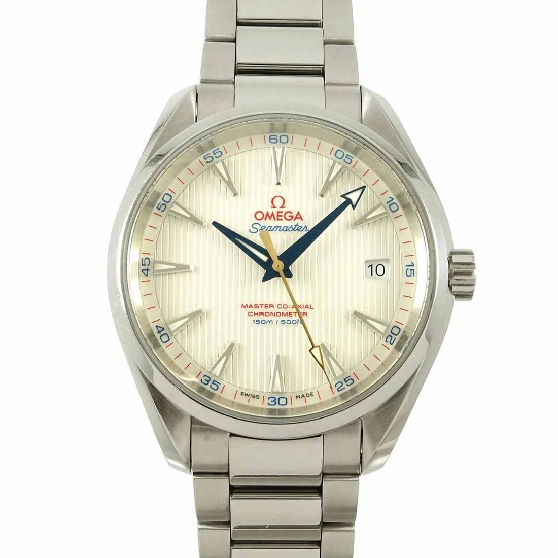 OMEGA SEAMASTER AQUA TERRA CO AXIAL SILVER DIAL WATCH (1 of 4)