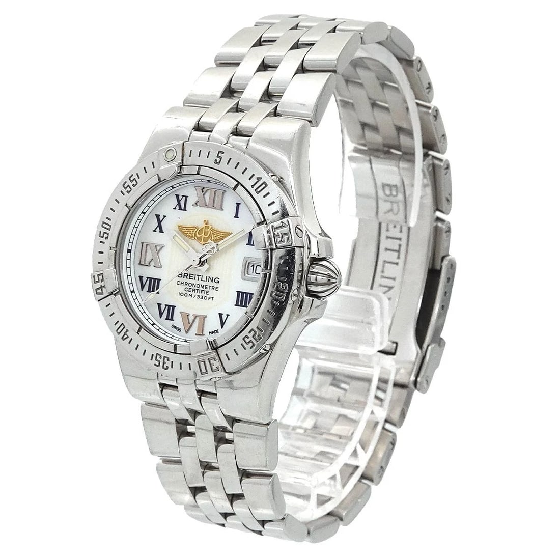 BREITLING STARLINER WHITE SHELL DIAL WATCH - 2
