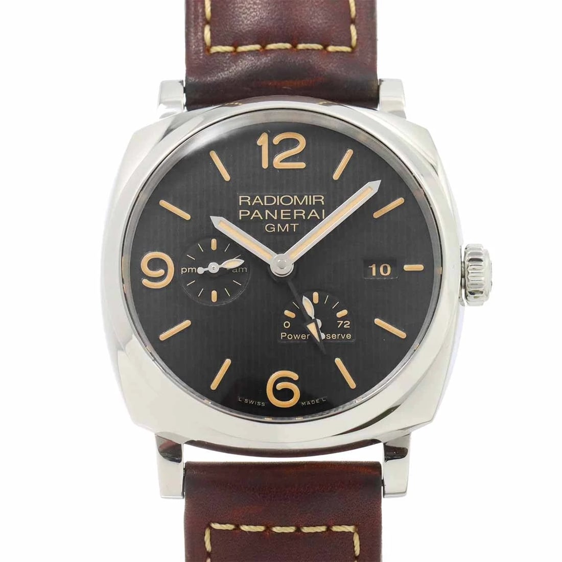 PANERAI RADIOMIR BLACK DIAL WATCH: PANERAI Radiomir Black Dial Watch Brand: PANERAI Type: Wristwatch Material: Stainless steel,Leather Color: Black Dial Size: Case Size Length 53mm(included lag) Width 45mm(not included crown)