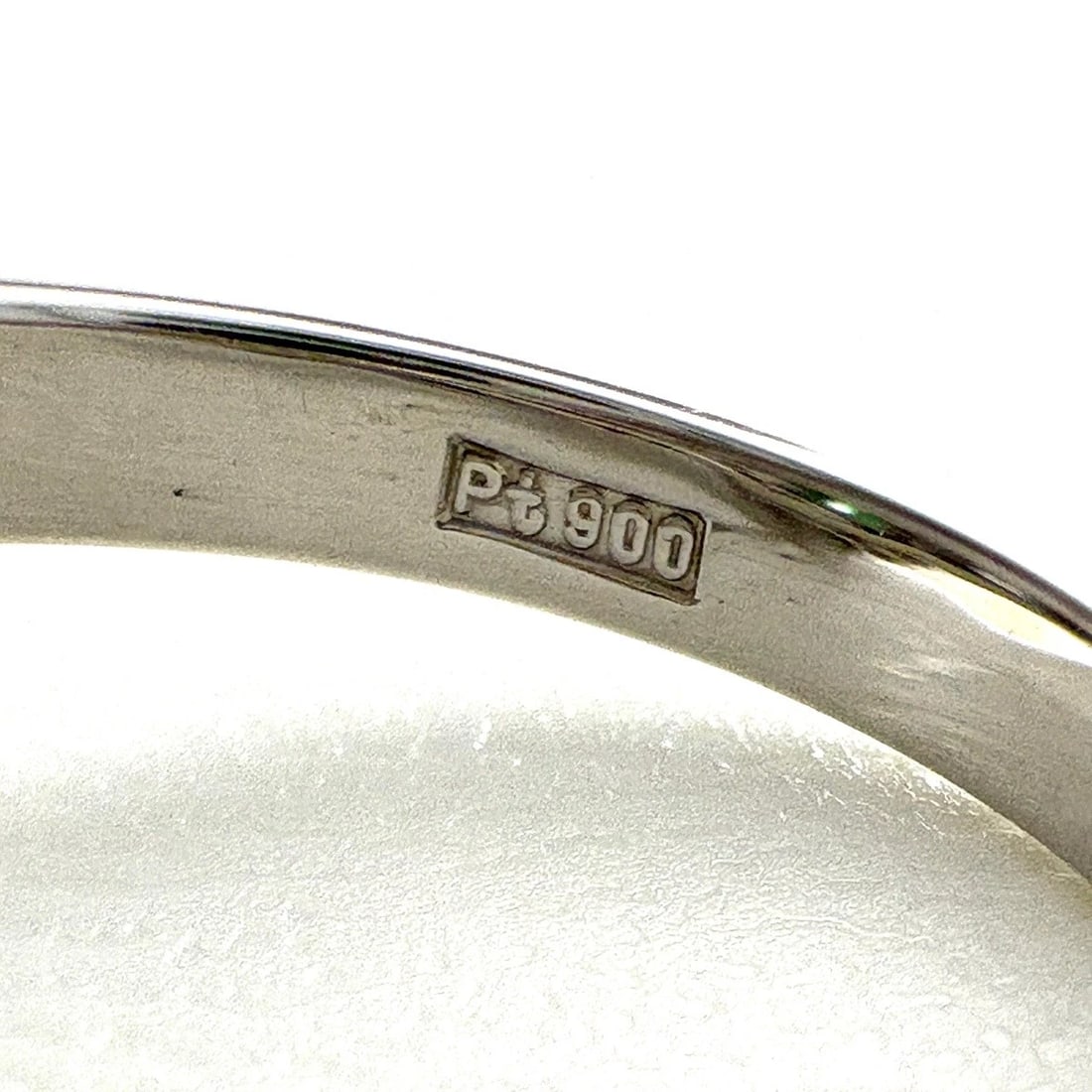 EMERALD DESIGN RING PLATINUM MELEE - 3