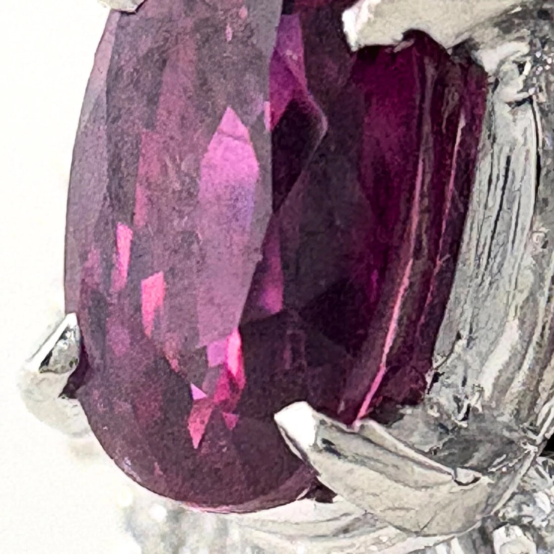 RUBY DESIGN RING PLATINUM MELEE DIAMOND - 2