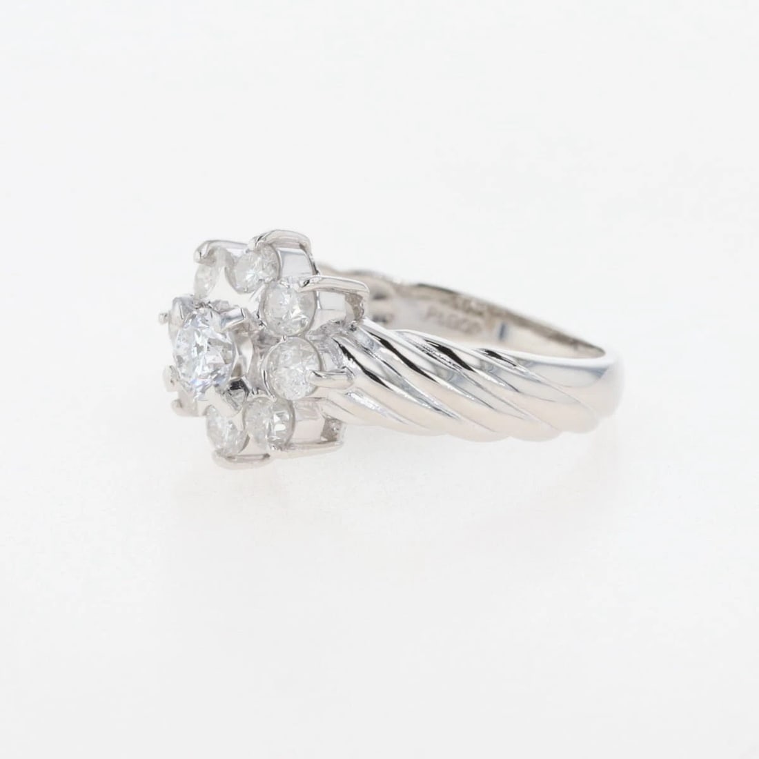 MELEE DIAMOND DESIGN RING PLATINUM - 2