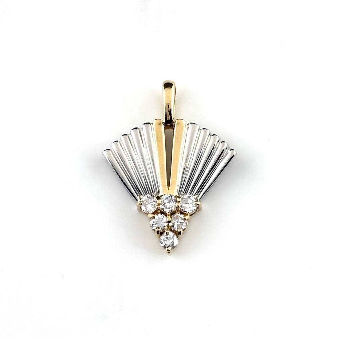 MELEE DIAMOND PENDANT HEAD PLATINUM YG YELLOWGOLD (1 of 3)