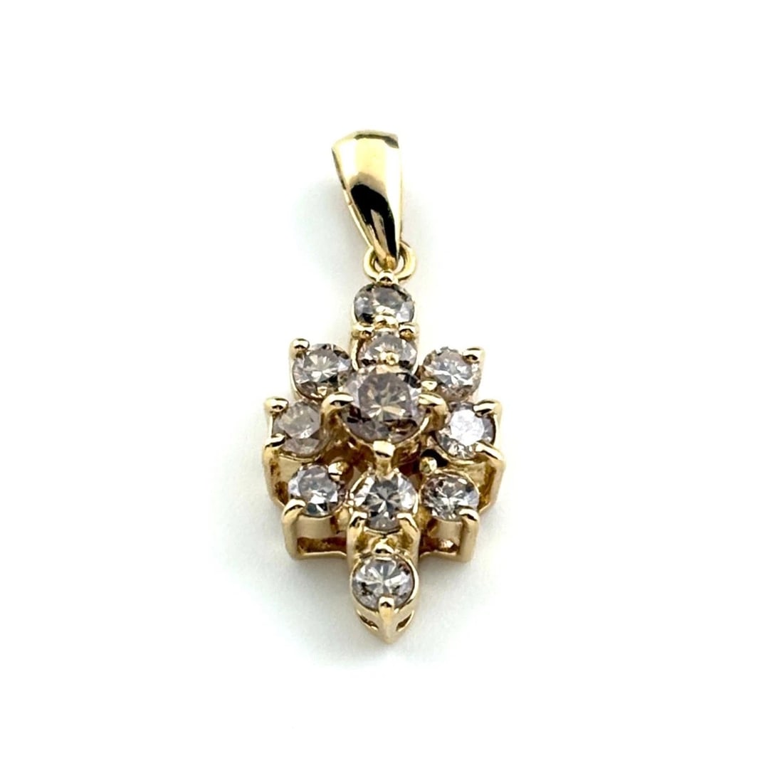 MELEE DIAMOND DESIGN YG YELLOWGOLD PENDANT HEAD (1 of 4)