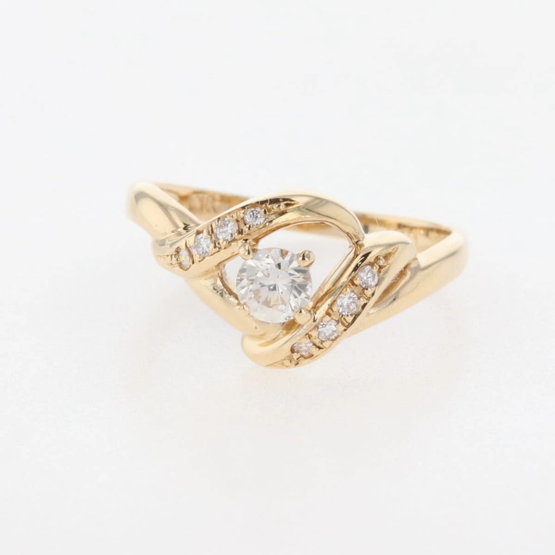 DIAMOND DESIGN YG YELLOWGOLD MELEE DIAMOND RING (1 of 7)