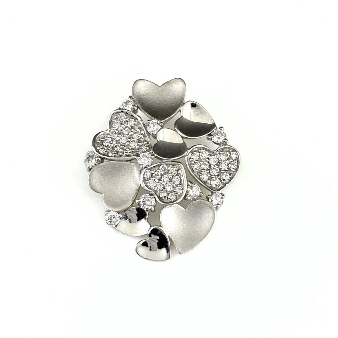 HEART MOTIF PENDANT HEAD WG WHITEGOLD MELEE DIAMOND (1 of 2)