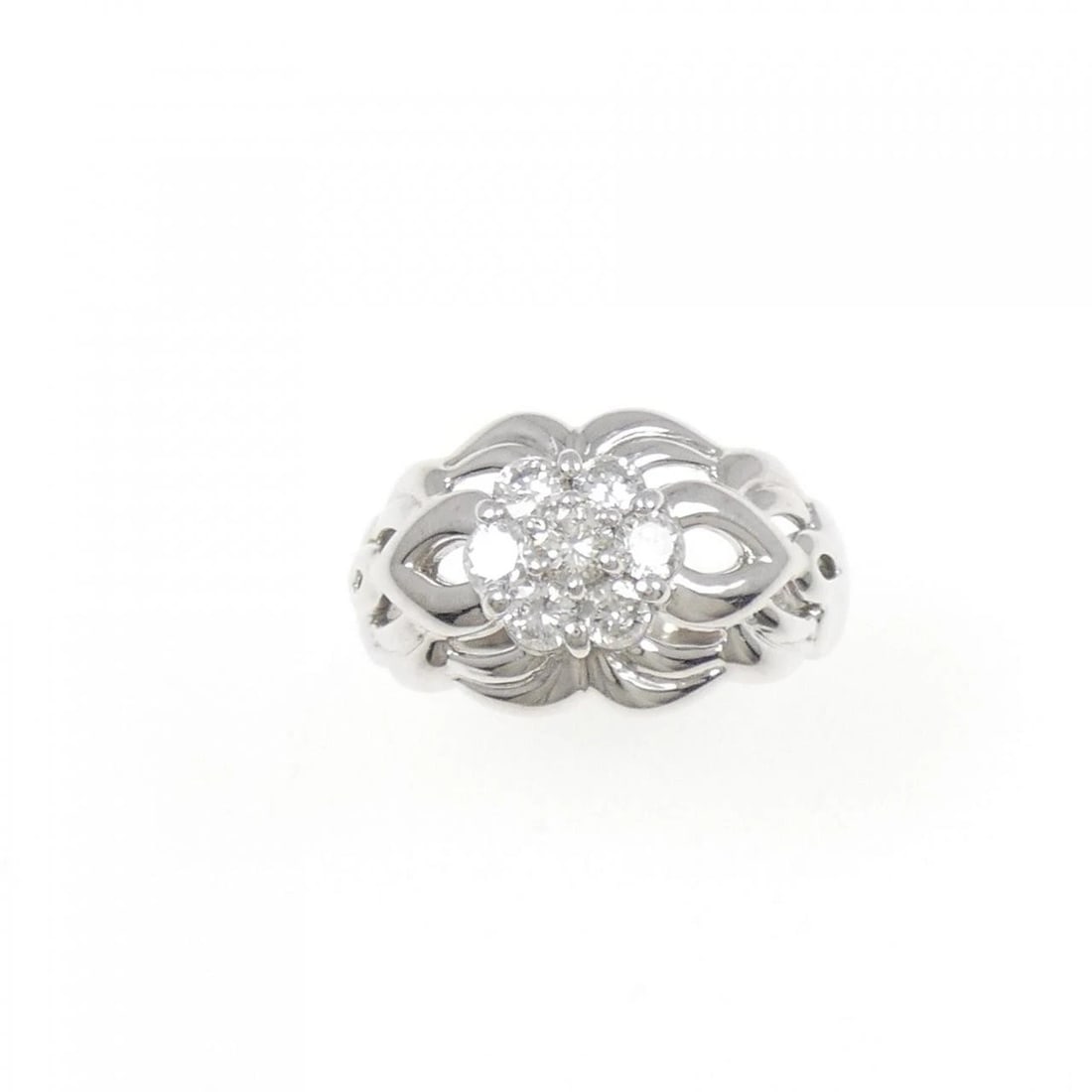 PT900 FLOWER DIAMOND RING - 2