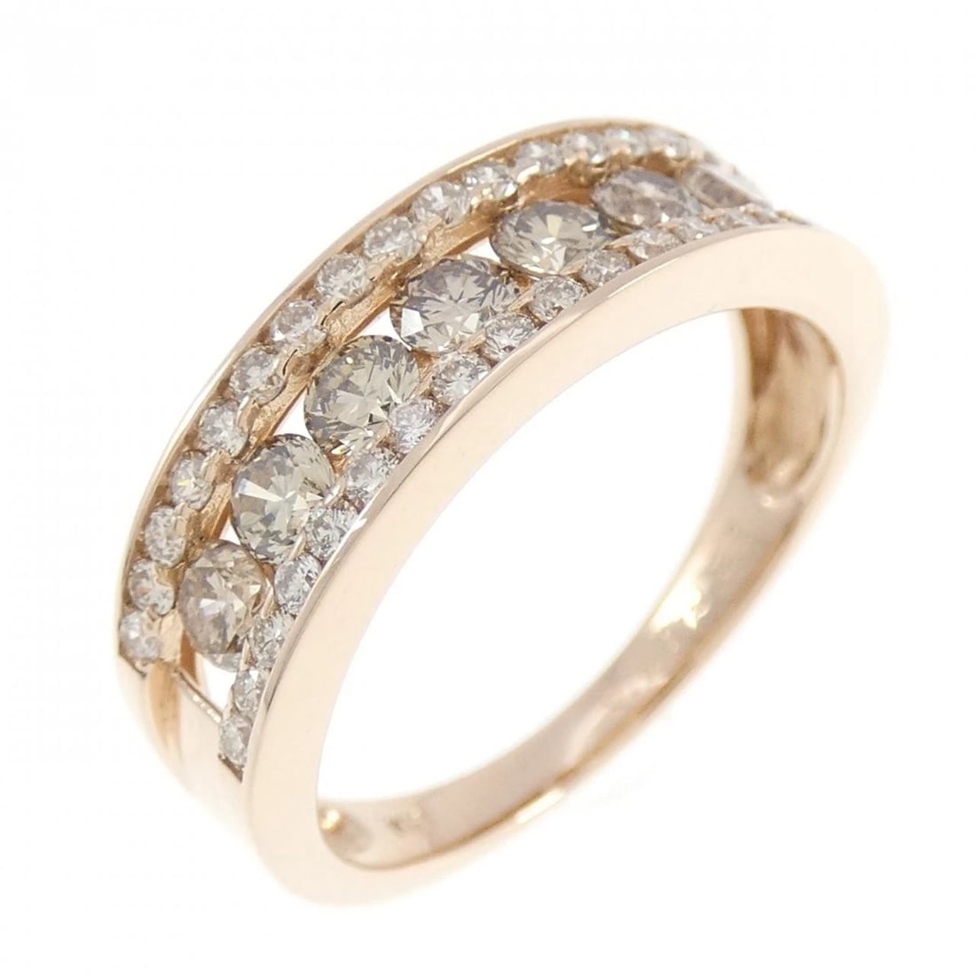 K18PG DIAMOND RING: K18PG Diamond Ring Brand: Unbranded Type: Ring Material: K18 Pink Gold, Main Stone/Creation Natural Color: Pink Gold Size: 6.5 (US size) Accessories: None Accessories Notice: When purchasi