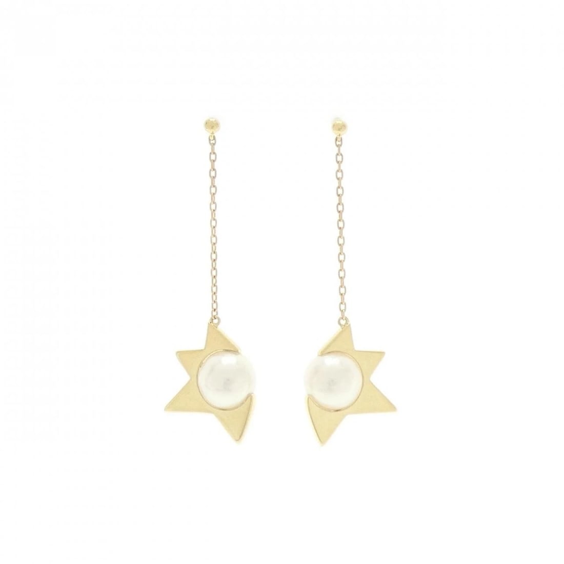 TASAKI COMET EARRINGS: TASAKI Comet Earrings Brand: TASAKI Type: Earrings Material: 750 Yellow Gold, Main Stone/Creation Akoya Pearl Color: Yellow Gold Size: ActualSize HxW: 38.4mmx12.0mm Accessories: None