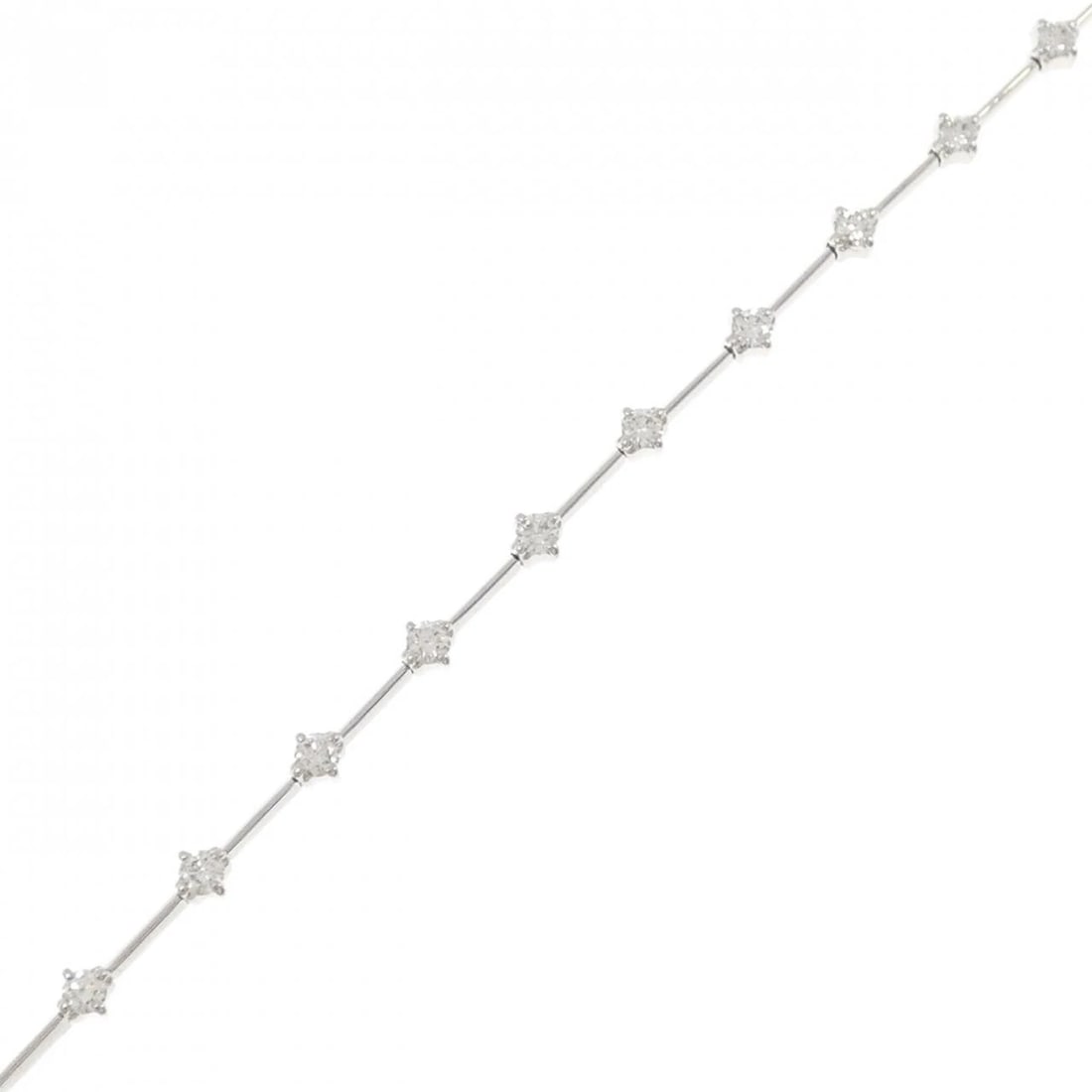 K18WG DIAMOND BRACELET: K18WG Diamond Bracelet Brand: Unbranded Type: Bracelet Material: K18 White Gold, Main Stone/Creation Natural Color: White Gold Size: 18cm ActualSize Max W: 3.6mm Accessories: None Accessories