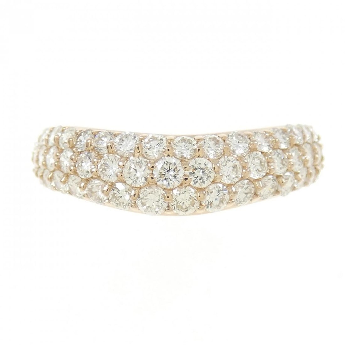 K18PG PAVE DIAMOND RING - 2