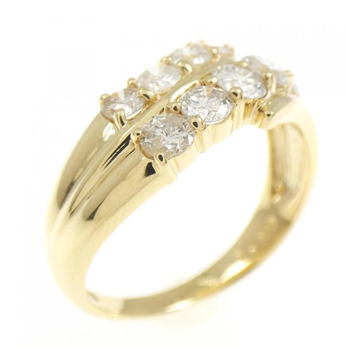 K18YG DIAMOND RING: K18YG Diamond Ring Brand: Unbranded Type: Ring Material: K18 Yellow Gold, Main Stone/Creation Natural Color: yellow gold Size: 6-6.5US Accessories: None Accessories Notice: When purchasing
