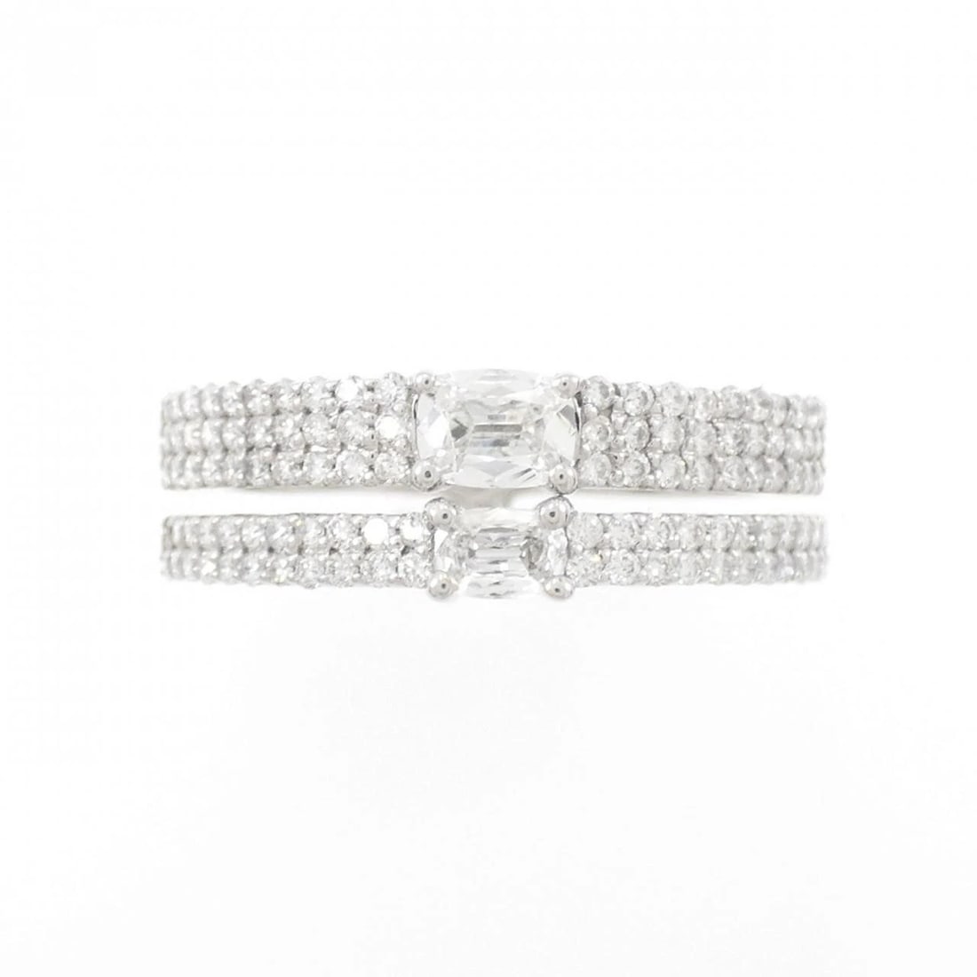 K18WG DIAMOND RING - 2