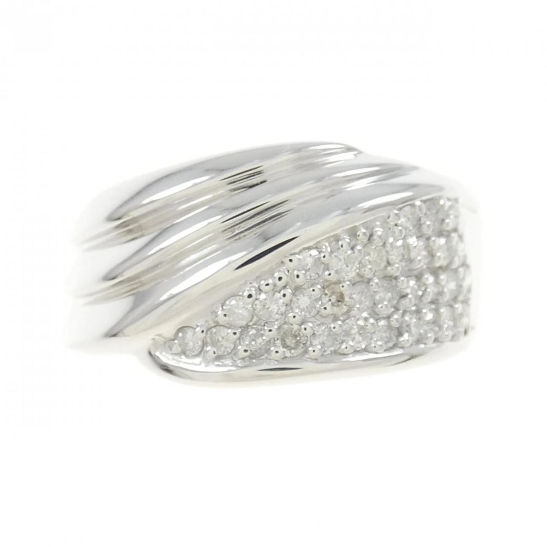K18WG DIAMOND RING - 2