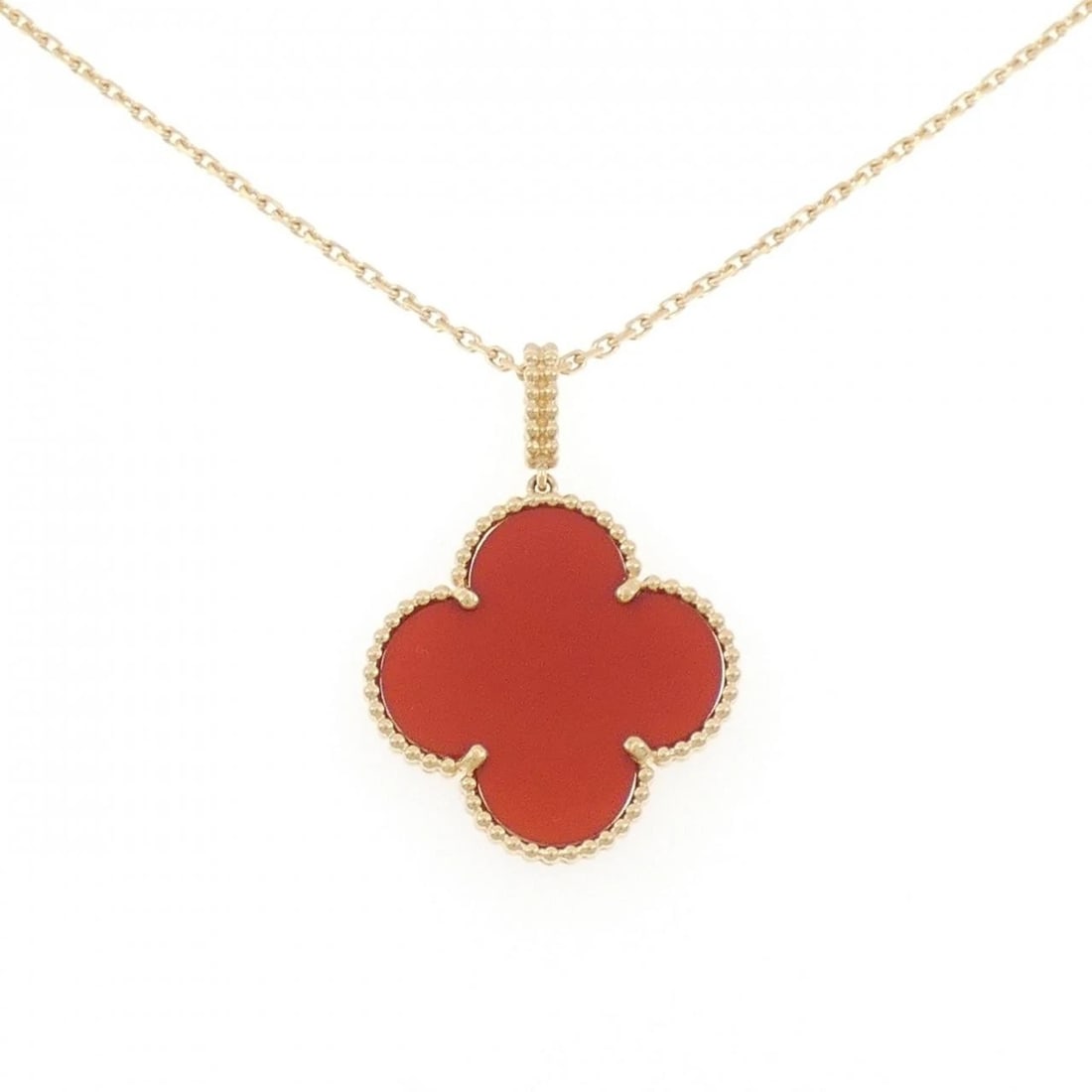 VAN CLEEF & ARPELS MAGIC ALHAMBRA LONG NECKLACE: Van Cleef & Arpels Magic Alhambra Long Necklace Brand: Van Cleef & Arpels Type: Necklace Material: 750 Yellow Gold, Main Stone/Creation Carnelian Color: Yellow Gold Size: 63-89cm,ActualSize