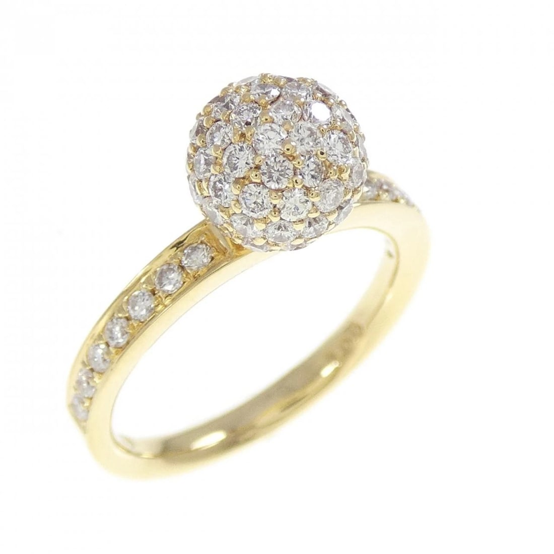 K18YG DIAMOND RING: K18YG Diamond Ring Brand: Unbranded Type: Ring Material: K18 Yellow Gold, Main Stone/Creation Natural Color: yellow gold Size: 6.5US Accessories: None Accessories Notice: When purchasing p