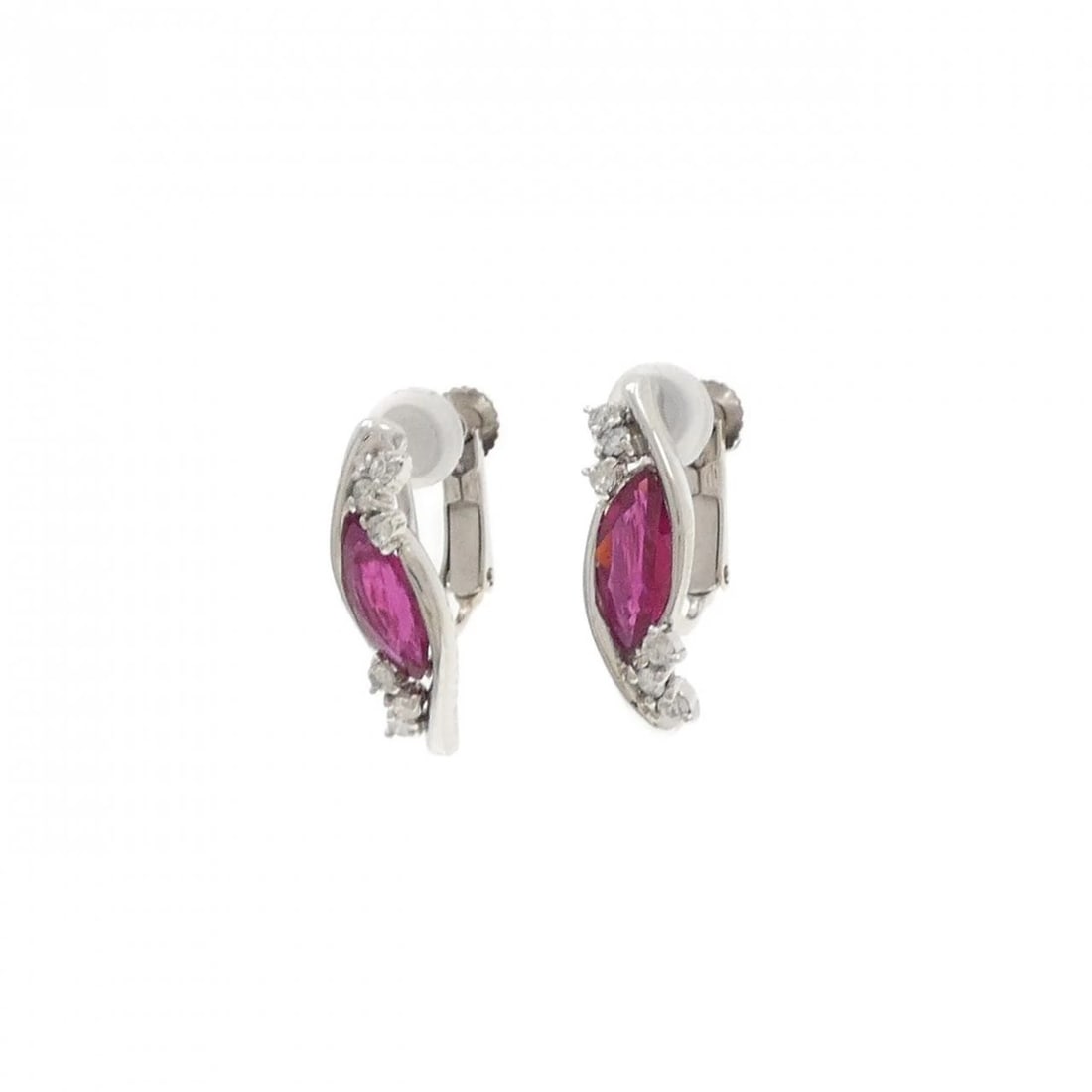 PT900 K14WG RUBY EARRINGS - 2