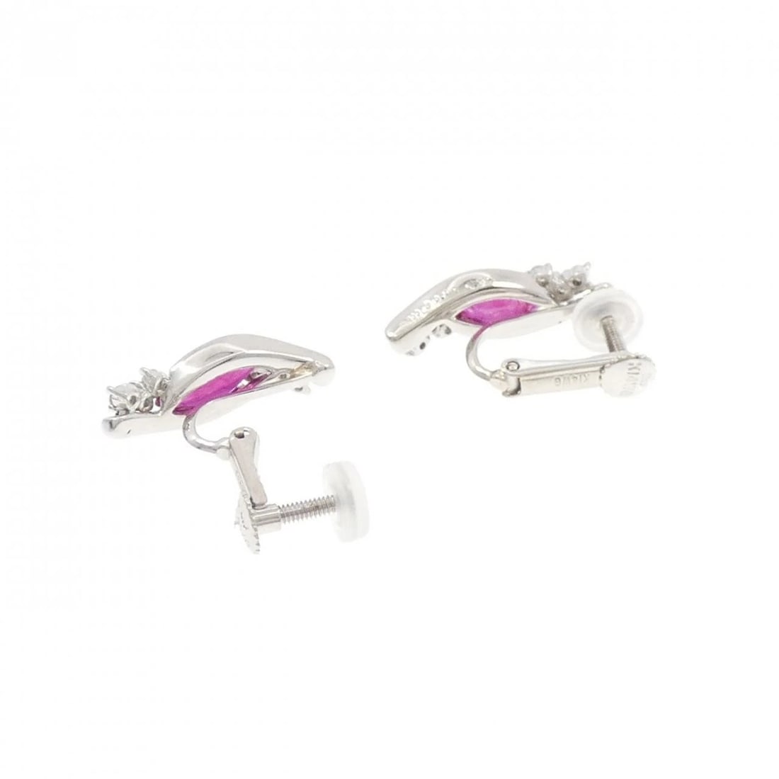 PT900 K14WG RUBY EARRINGS - 3