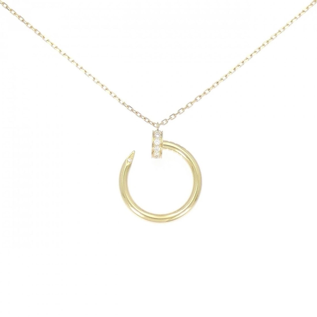 CARTIER JUSTE UN CLOU NECKLACE: Cartier Juste Un Clou Necklace Brand: Cartier Type: Necklace Material: 750 Yellow Gold, Main Stone/Creation Natural Color: Yellow Gold Size: 39/41cm,ActualSize Pendant top H x W: 22.8mmx18.7mm
