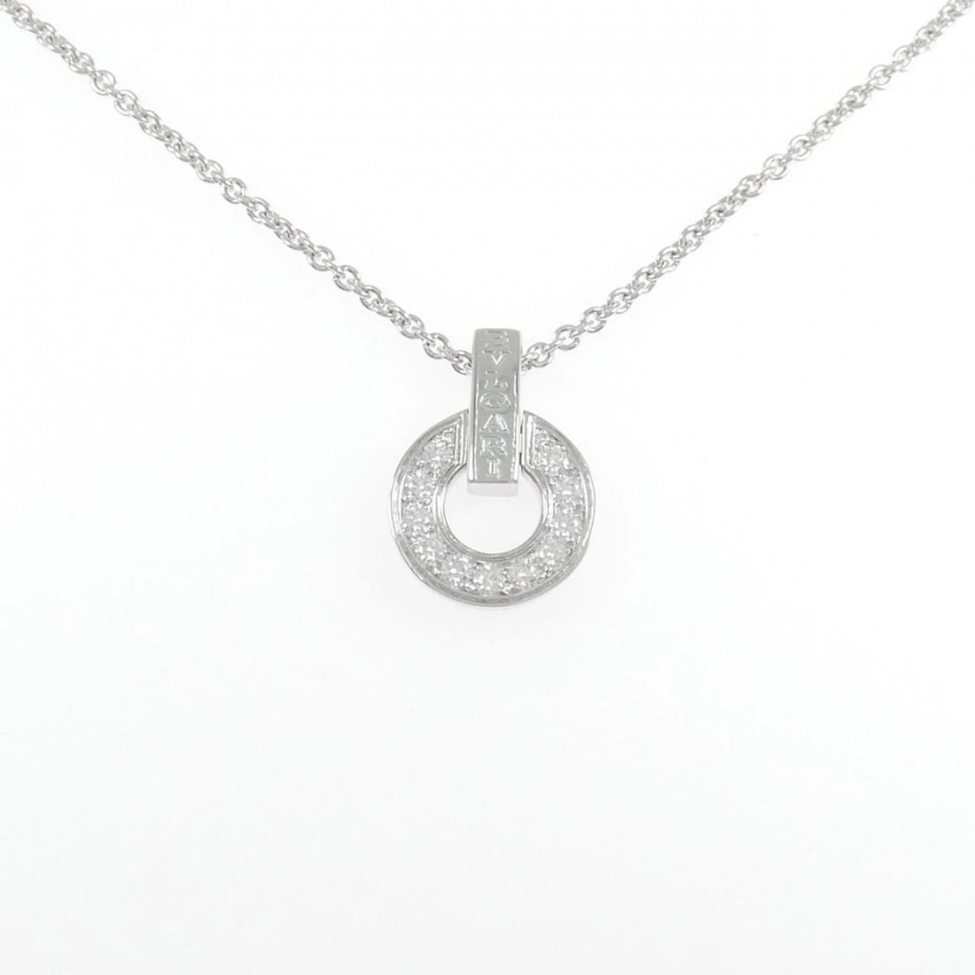 BVLGARI NECKLACE: Bvlgari Necklace Brand: BVLGARI Type: Necklace Material: 750 white gold, Main Stone/Creation Natural Color: white gold Size: 45?48cm,Actual Size Pendant length approx. x width approx.: