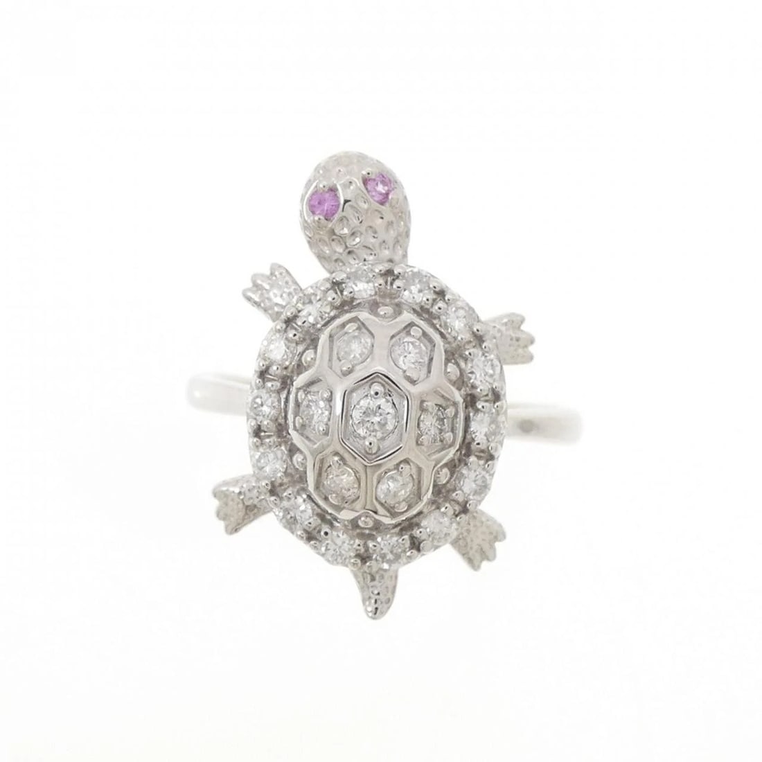 K18WG TURTLE SAPPHIRE RING - 2