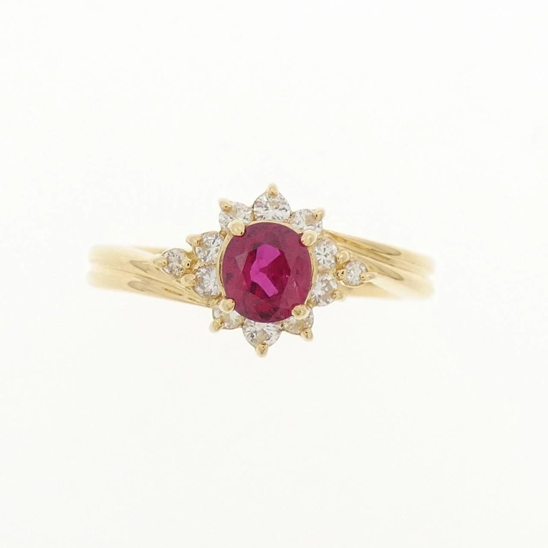 K18YG RUBY RING - 2
