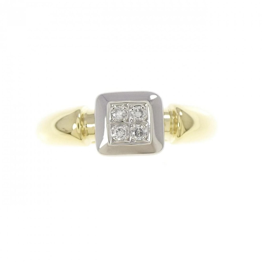 K18YG PT900 DIAMOND RING: K18YG PT900 Diamond Ring Brand: Unbranded Type: Ring Material: K18 Yellow Gold Platinum 900, Main Stone/Creation Natural Color: Yellow Gold Size: 6 (US size) Accessories: None Accessories