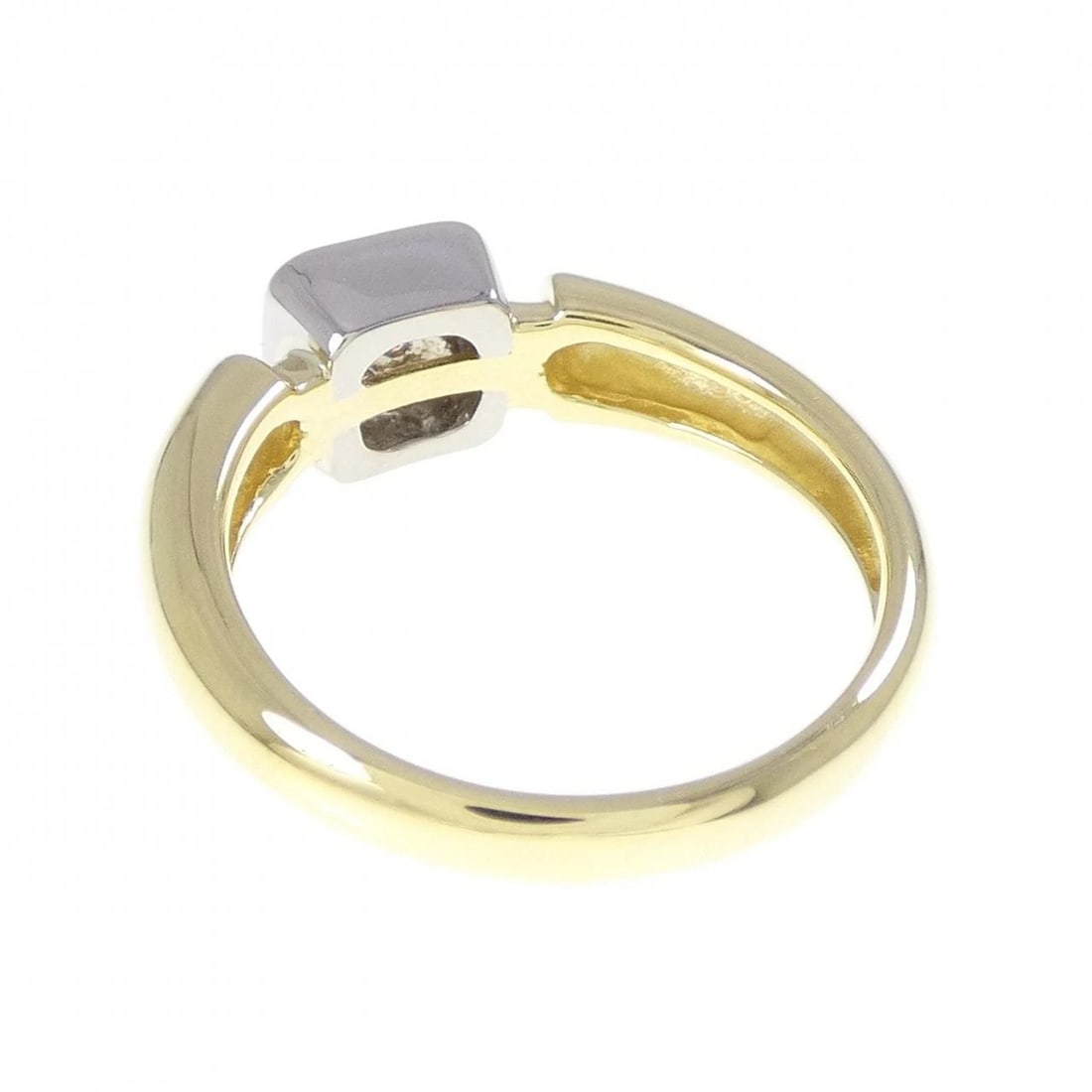 K18YG PT900 DIAMOND RING - 2