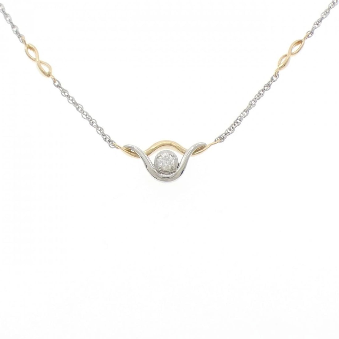 PT900 K18YG PT850 DIAMOND NECKLACE: PT900 K18YG PT850 Diamond Necklace Brand: Unbranded Type: Necklace Material: Platinum 900 K18 Yellow Gold Platinum 850, Main Stone/Creation Natural Color: platinum Size: 44cm ActualSizePendant
