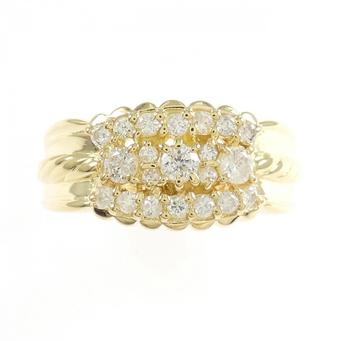 K18YG DIAMOND RING - 2