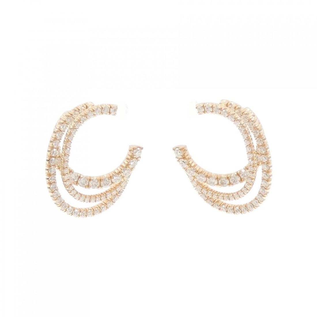 CARTIER ETANSEL EARRINGS: Cartier Etansel Earrings Brand: Cartier Type: Earrings Material: 750 Pink Gold, Main Stone/Creation Natural Color: Pink Gold Size: ActualSize HxW: 23.7mmx20.8mm Accessories: None Accessories